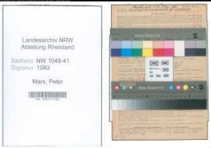 Entnazifizierung Peter Marx , geb. 08.10.1915 (Kaufmaennischer Angestellter)