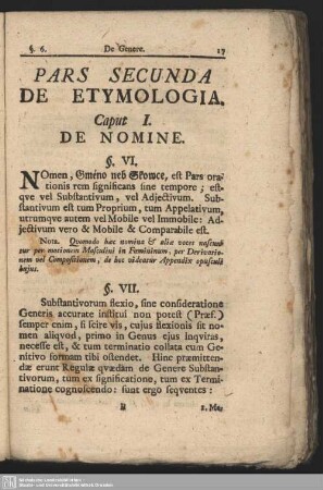 Pars Secunda De Etymologia