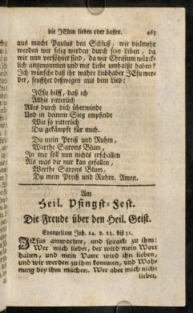 463-479, Am Heil. Pfingst-Fest.