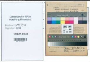 Entnazifizierung Hans Fischer , geb. 15.08.1913 (Friseur)