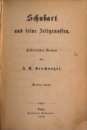 Schubart und seine Zeitgenossen : historischer Roman, 3