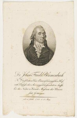 Bildnis des Johann Friedr. Blumenbach
