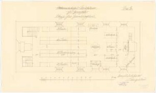 Uckermärkisches Museum, Prenzlau Umbau der Heilig-Geist-Kirche: Grundriss Nr. 2, Skizze zur Plandisposition 1:50 (Variante)