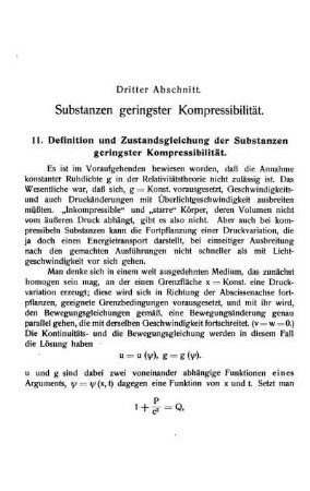 Dritter Abschnitt - III. Substanzen geringster Kompressibilität.