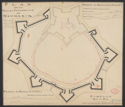 Plan de la ville et citadelle de Neumarck