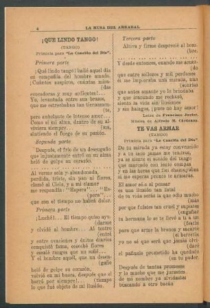 Te vas armar : (Tango)