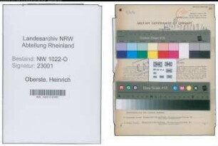 Entnazifizierung Heinrich Oberste , geb. 03.08.1886 (Prokurist)