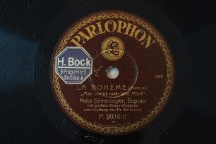La bohème : "Man nennt mich jetzt Mimi" / (Puccini)
