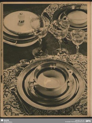 Porzellan und Glas