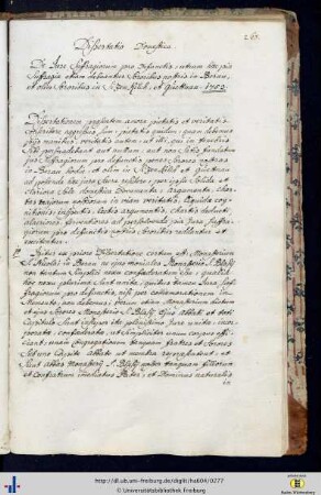 Dissertatio domestica.