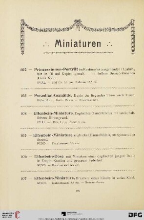 Miniaturen (Nr. 102-128)