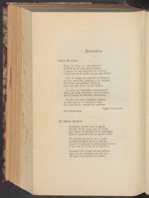 Sonetos : Rayo de luna [y] El deseo muerto [y] Entre Colores [y] Las golondrinas [y] Bajo las parras [y] La flor del aire