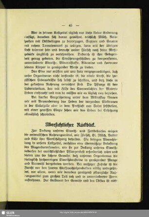 Übersichtlicher Rückblick