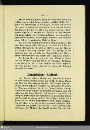 Übersichtlicher Rückblick