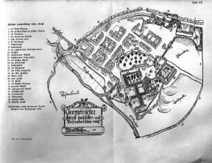 Waldsassen, Plan des Ortes und des Zistertienserinnen-Klosters