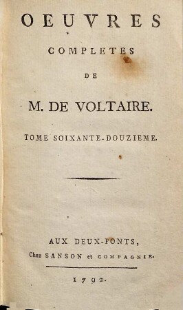 Oeuvres Complètes De M. De Voltaire, 72. Commentaires Sur Corneille ; T. 1