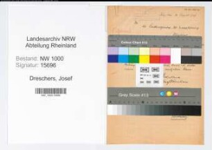 Entnazifizierung Josef Dreschers, geb. 20.02.1915 ()
