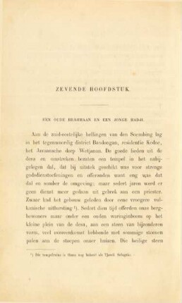 Zevende hoofdstuk. Een oude Brahmaan en een jonge Hadji