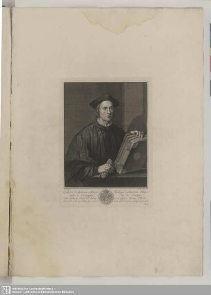 Bildnis eines Gelehrten (gestochen als Antonio Allegri da Correggio, gen. Correggio)