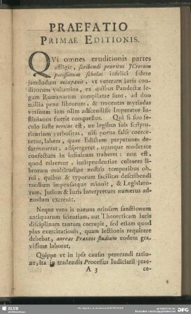 Praefatio Primae Editionis