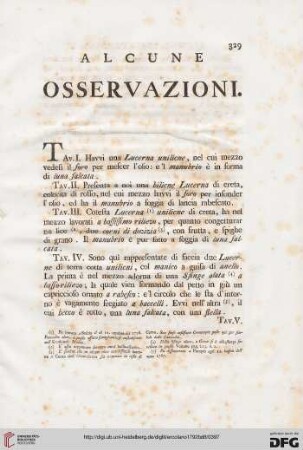 Alcune osservazioni