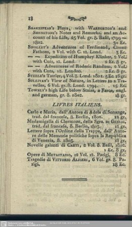 Livres italiens