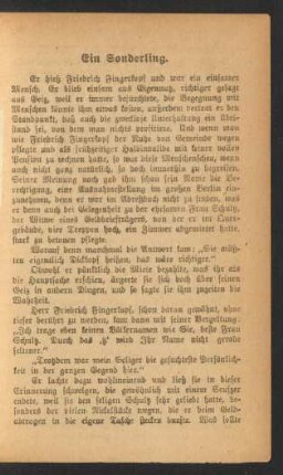 Ein Sonderling