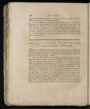 Des Affections Spasmodiques Et Convulsives Internes.