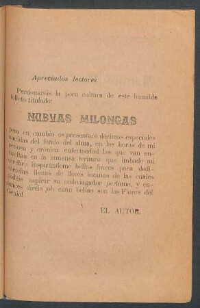 Apreciados lectores