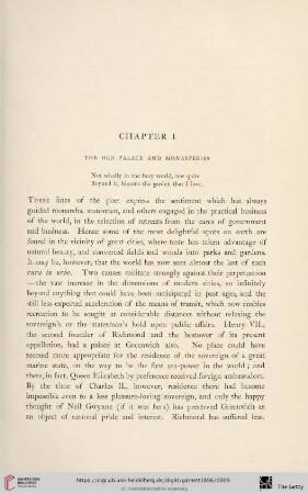 Chapter I: The old palace and monasteries