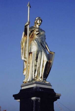 Saxonia : Dresden, Ständehaus, Figur der Saxonia als Bekrönung der Turmhaube