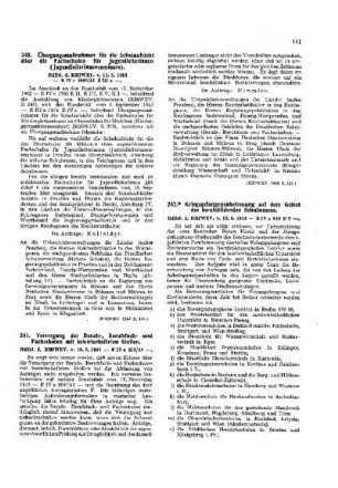 Übergangsmaßnahmen für die Schulaufsicht über die Fachschulen für Jugendleiterinnen (Jugendleiterinnenseminare) : [Amtliche Erlasse] ; [Amtlicher Teil]