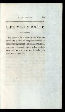 A Un Vieux Poéte.