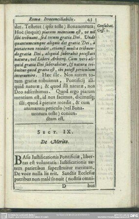 Sect. IX. De Merito