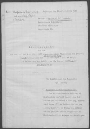 Weiler/Helfenstein: Pfarrbericht 1933