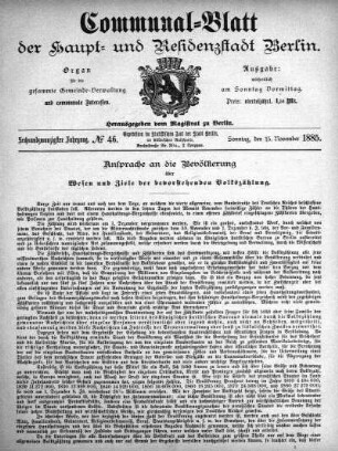 1885,46: No. 46, 15. November 1885