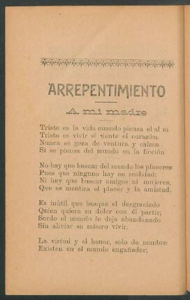 Arrepentimiento : A mi madre