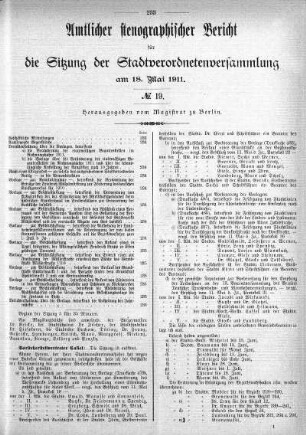 No. 19, 18. Mai 1911