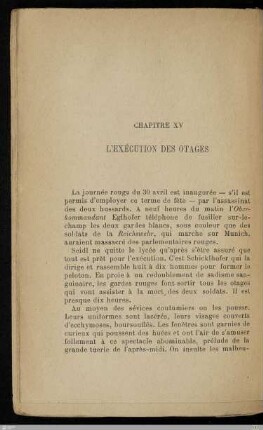 XV. L'exécution des otages