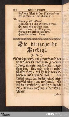 Die vierzehende Predigt.