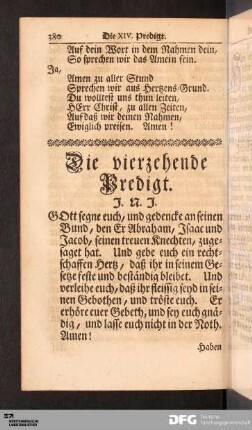 Die vierzehende Predigt.