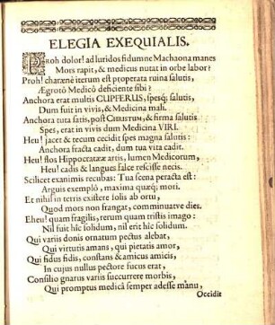 Elegia Exequialis.