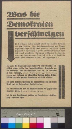 Flugblatt der DNVP zur Landtagswahl am 27. November 1927