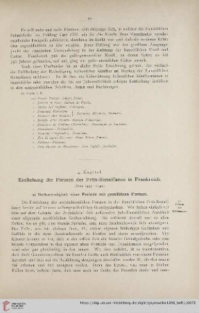 4. Kapitel: Entstehung der Formen der Früh-Renaissance in Frankreich