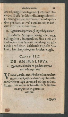Caput IIII. De Animalibus.