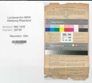 Entnazifizierung Otto Neumann , geb. 07.12.1908 (Bergmann)