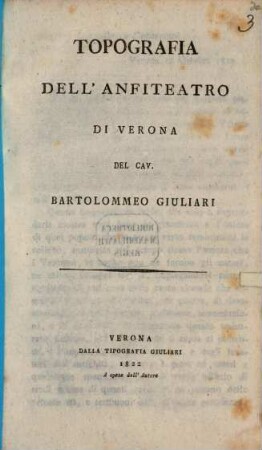 Topografia dell'anfiteatro di Verona