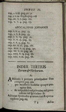 Index Tertius Rerum & Verborum.
