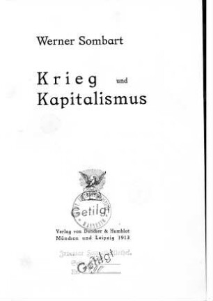 2: Krieg und Kapitalismus