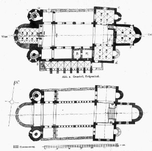 Gernrode, ehem. Stiftskirche St. Cyriakus, zwei Grundrisse